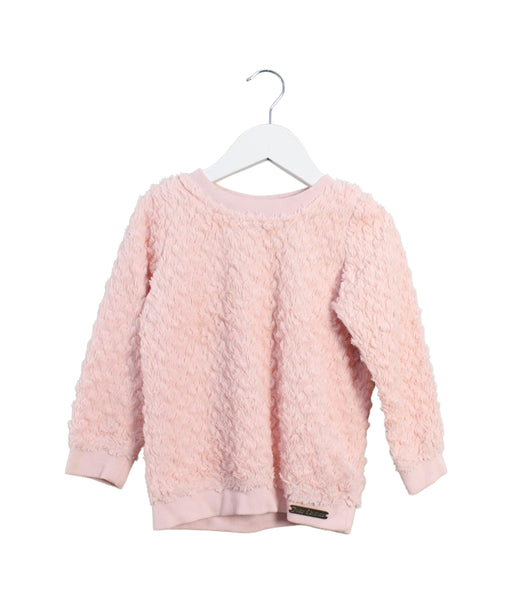 A Pink Crewneck Sweatshirts from Juicy Couture in size 4T for girl. (Front View)