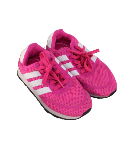 A Pink Sneakers from Adidas in size 6T for girl. (Front View)