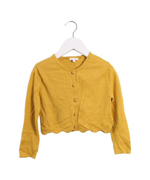 A Yellow Cardigans from Chloe in size 3T for girl. (Front View)