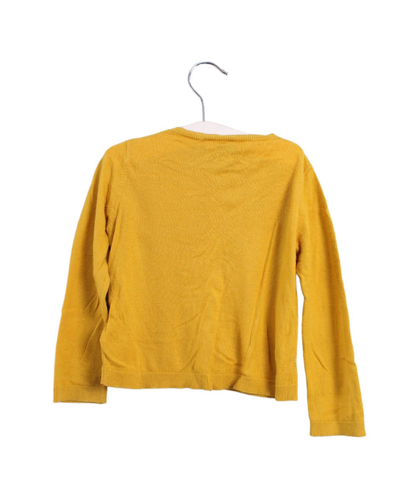 A Yellow Cardigans from Bonpoint in size 2T for girl. (Back View)