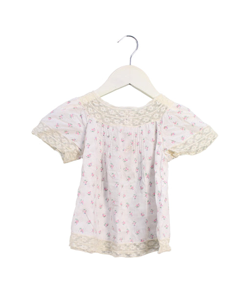 A White Short Sleeve Tops from Bonpoint in size 3T for girl. (Front View)