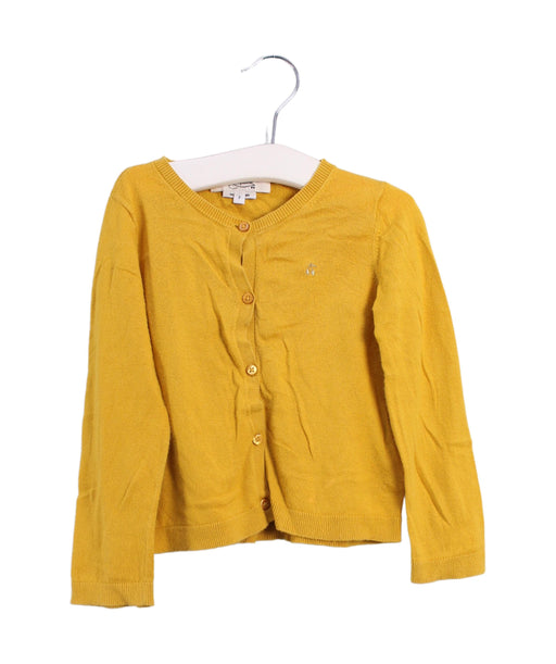 A Yellow Cardigans from Bonpoint in size 2T for girl. (Front View)