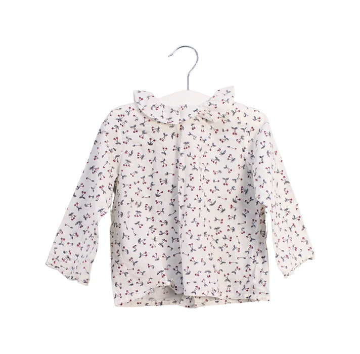 A White Long Sleeve Tops from Bonpoint in size 2T for girl. (Front View)