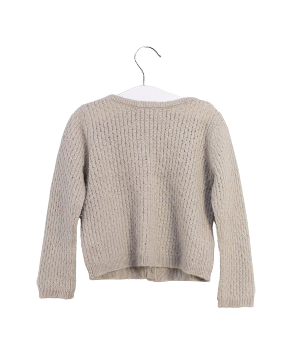 A Grey Cardigans from Bonpoint in size 2T for girl. (Back View)