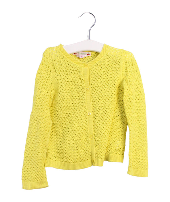 A Yellow Cardigans from Bonpoint in size 2T for girl. (Front View)