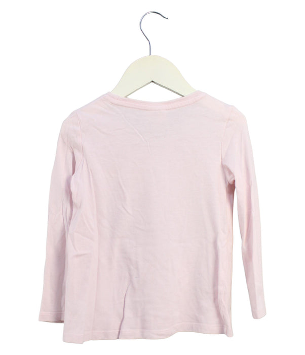 A Pink Long Sleeve Tops from Seed in size 4T for girl. (Back View)