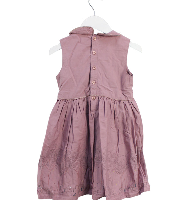 A Pink Sleeveless Dresses from Mamas & Papas in size 2T for girl. (Back View)