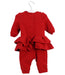 A Red Long Sleeve Jumpsuits from Nicholas & Bears in size 0-3M for girl. (Back View)