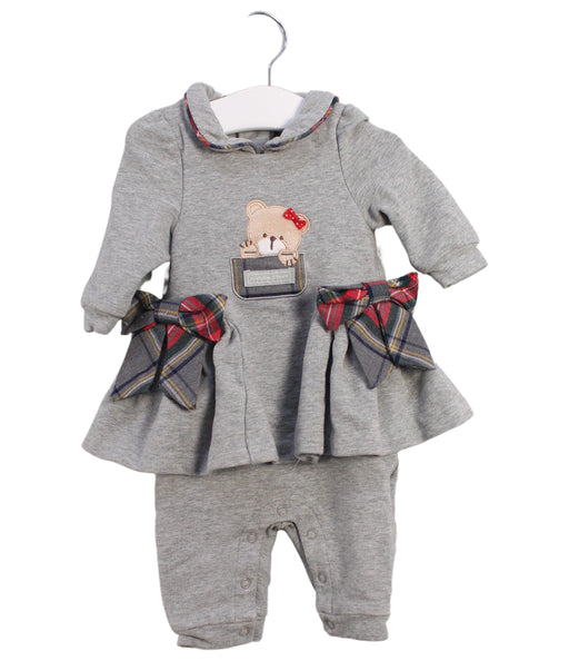 A Grey Long Sleeve Jumpsuits from Nicholas & Bears in size 0-3M for girl. (Front View)