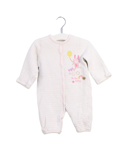 A White Long Sleeve Jumpsuits from Mides in size 0-3M for girl. (Front View)