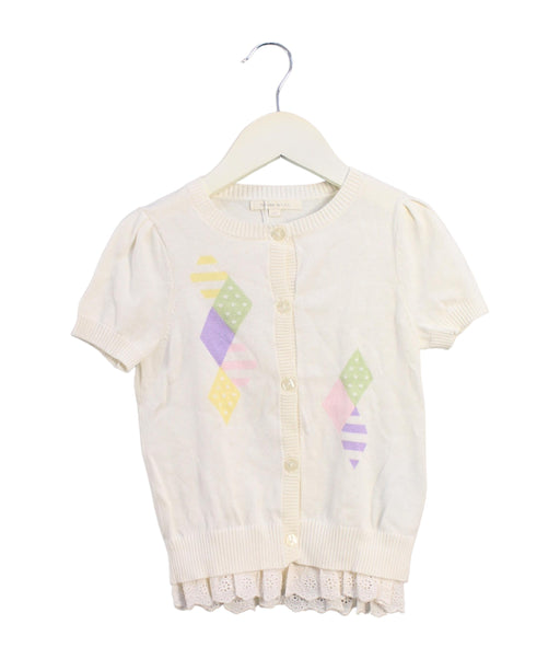 A White Cardigans from Nicholas & Bears in size 4T for girl. (Front View)