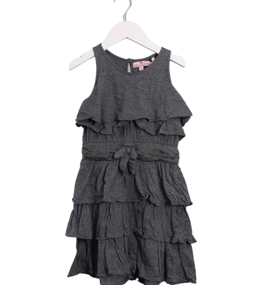 A Grey Sleeveless Dresses from Juicy Couture in size 5T for girl. (Front View)