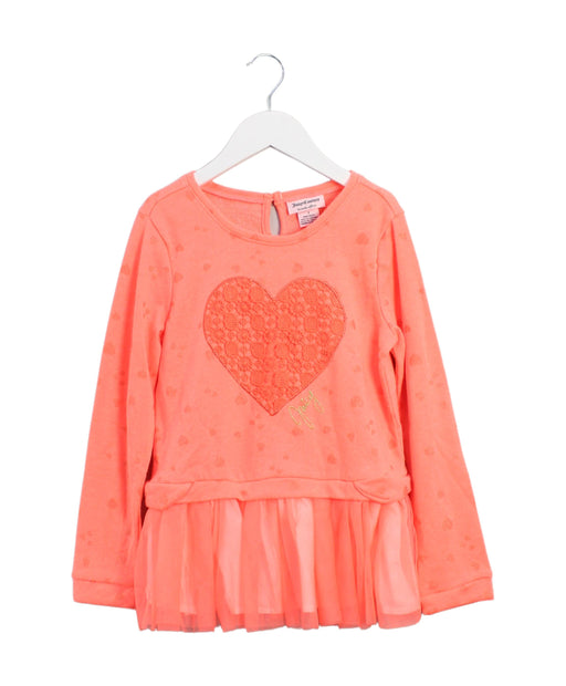 A Orange Crewneck Sweatshirts from Juicy Couture in size 7Y for girl. (Front View)