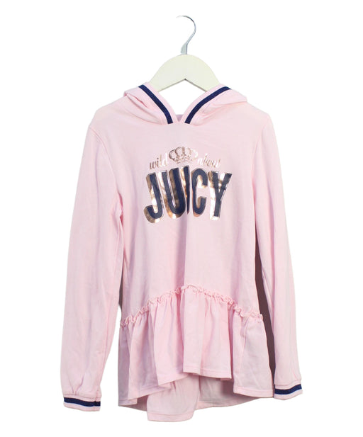A Pink Long Sleeve Tops from Juicy Couture in size 7Y for girl. (Front View)