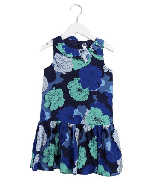 A Navy Sleeveless Dresses from Janie & Jack in size 5T for girl. (Front View)