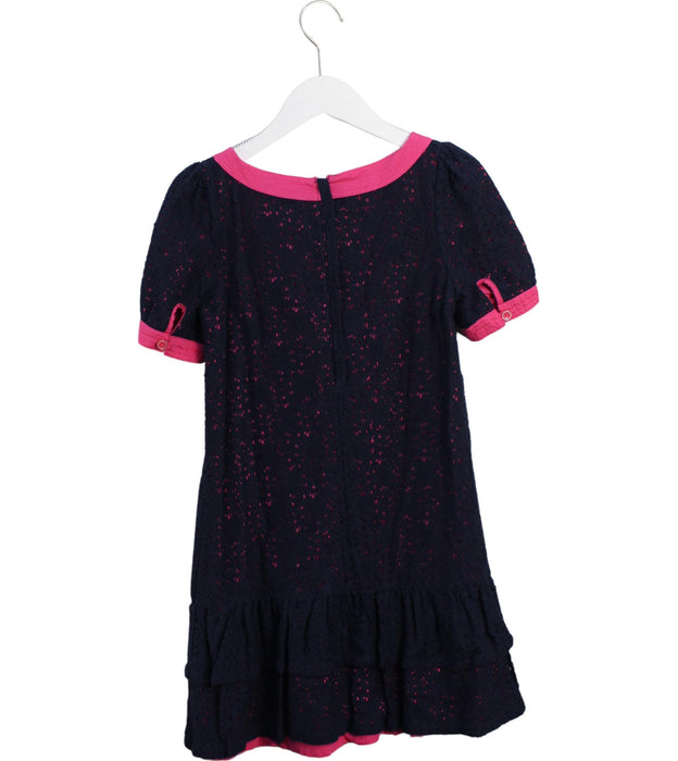 A Navy Short Sleeve Dresses from Juicy Couture in size 8Y for girl. (Back View)