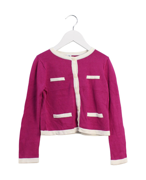 A Purple Cardigans from Janie & Jack in size 5T for girl. (Front View)