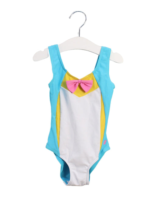 A Blue Swimsuits from Arena in size 4T for girl. (Front View)