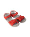 A Red Sandals from pediped in size 5T for girl. (Front View)