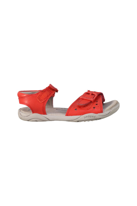 A Red Sandals from pediped in size 5T for girl. (Back View)
