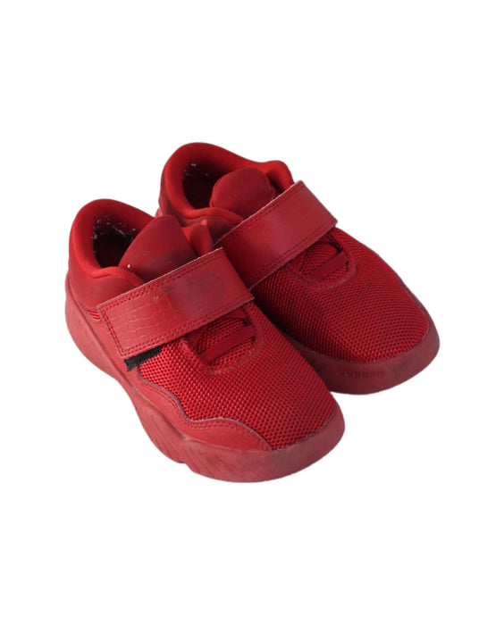 A Red Sneakers from Air Jordan in size 4T for neutral. (Front View)