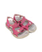 A Pink Sandals from Columbia in size 7Y for girl. (Front View)