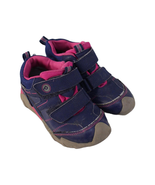 A Blue Sneakers from pediped in size 6T for girl. (Front View)