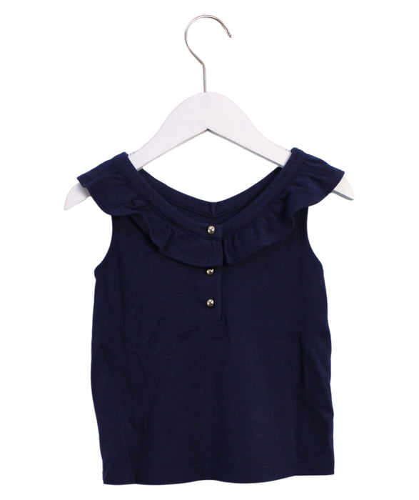 A Navy Sleeveless Tops from Janie & Jack in size 4T for girl. (Back View)