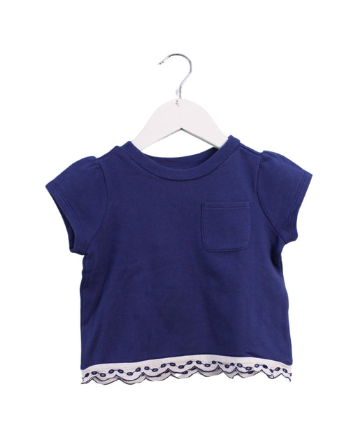 A Blue Short Sleeve Tops from Janie & Jack in size 4T for girl. (Front View)