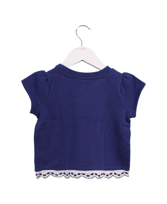 A Blue Short Sleeve Tops from Janie & Jack in size 4T for girl. (Back View)