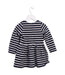 A Navy Long Sleeve Dresses from Petit Bateau in size 3T for girl. (Back View)