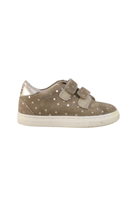 A Brown Sneakers from Bonton in size 3T for girl. (Back View)
