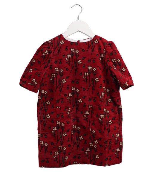 A Red Long Sleeve Dresses from Bonpoint in size 4T for girl. (Front View)