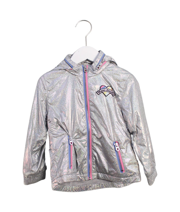 A Silver Lightweight Jackets from Little Marc Jacobs in size 3T for girl. (Front View)