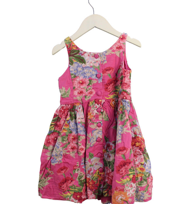 A Pink Sleeveless Dresses from Polo Ralph Lauren in size 4T for girl. (Back View)