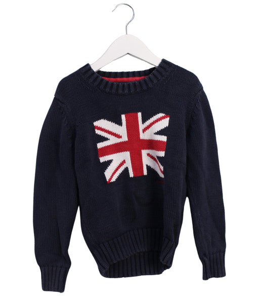A Navy Knit Sweaters from Hackett in size 5T for boy. (Front View)