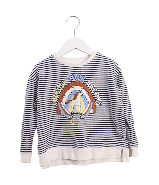 A Navy Long Sleeve Tops from Seed in size 5T for boy. (Front View)