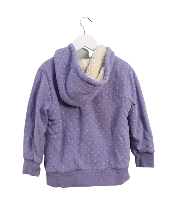 A Purple Zippered Sweatshirts from Boden in size 5T for girl. (Back View)