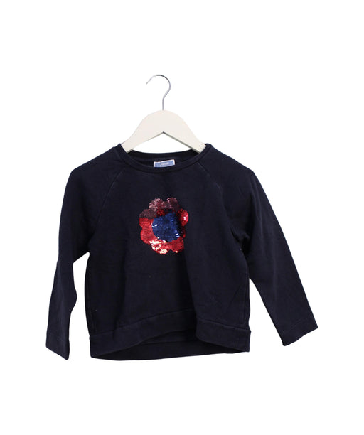 A Navy Crewneck Sweatshirts from Jacadi in size 6T for boy. (Front View)