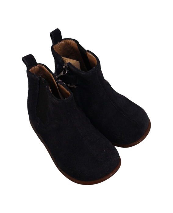 A Navy Casual Boots from Pom d’Api in size 12-18M for girl. (Front View)