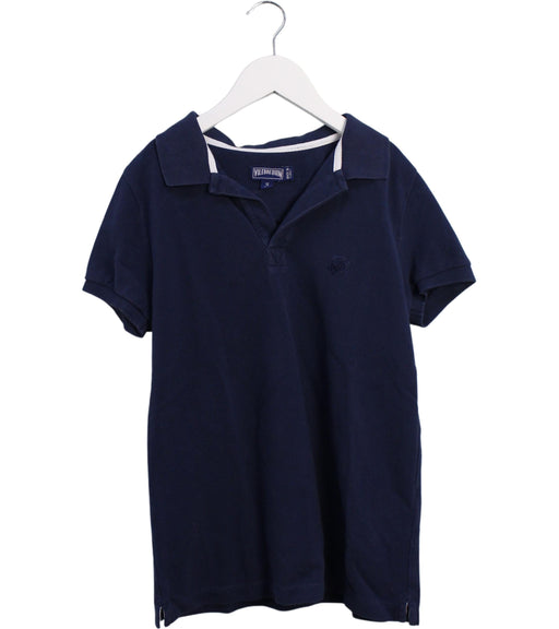 A Navy Short Sleeve Polos from Vilebrequin in size 12Y for boy. (Front View)