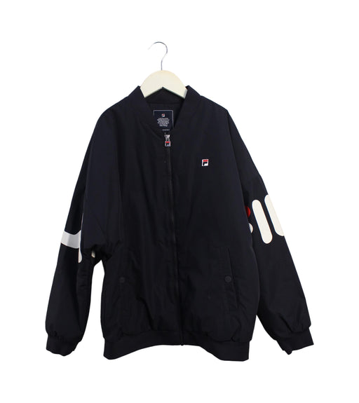 A Black Lightweight Jackets from Fila in size 11Y for boy. (Front View)