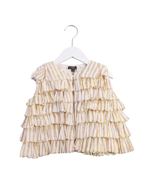 A Gold Vests from Velveteen in size 6T for girl. (Front View)