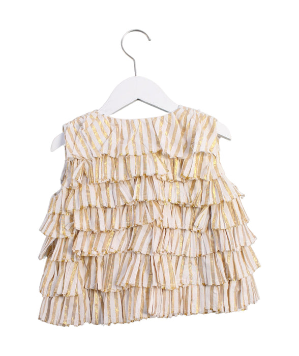 A Gold Vests from Velveteen in size 6T for girl. (Back View)