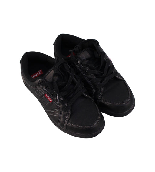 A Black Sneakers from Levi's in size 9Y for boy. (Front View)
