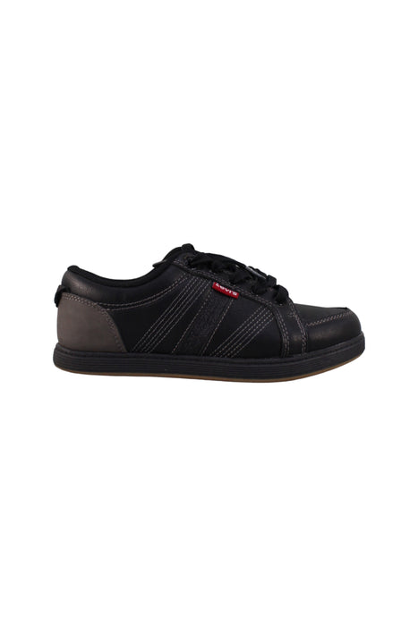 A Black Sneakers from Levi's in size 9Y for boy. (Back View)