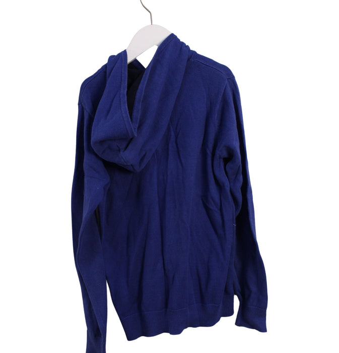 A Blue Zippered Sweatshirts from Jacadi in size 12Y for boy. (Back View)