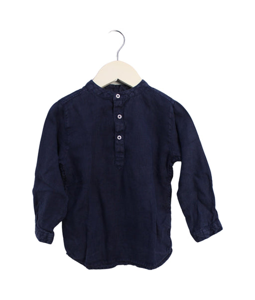 A Navy Long Sleeve Tops from Bout'Chou in size 3T for boy. (Front View)