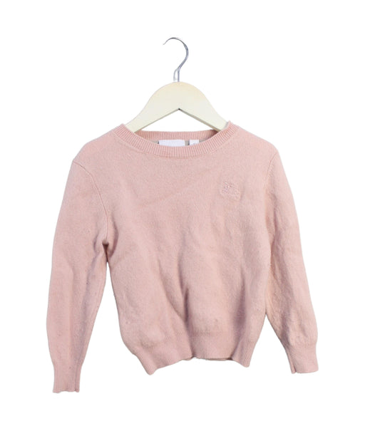 A Pink Knit Sweaters from Burberry in size 4T for girl. (Front View)