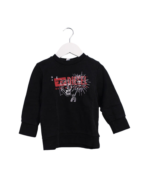 A Black Crewneck Sweatshirts from Diesel in size 2T for boy. (Front View)